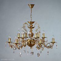 Люстра большая AMBIENTE Alicante 8888/6+6 AB Tear Drop