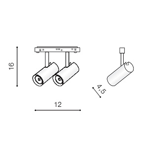 Трековый LED светильник для магнитного трека Azzardo Makita Track Magnetic AZ4838