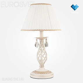 Настольная лампа Eurosvet Amelia 10054/1 белый с золотом/прозрачный хрусталь Strotskis
