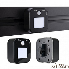 Трековый светильник с датчиком движения, 3W 250V 380022TLS/LWS Black Arte Milano