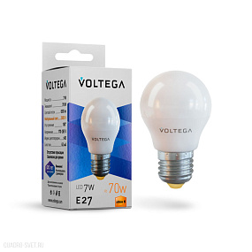 Лампа светодиодная Voltega Globe E27 7W 2800K 7052