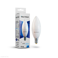 Лампа светодиодная Voltega E14 10W 4000К матовая VG2-C37E14warm10W 7065