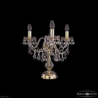 Настольная лампа с хрусталем Bohemia IVELE Crystal 1409L/3/141-39 G