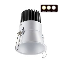 Встраиваемый светодиодный светильник с переключателем цветовой температуры NOVOTECH LANG 358910