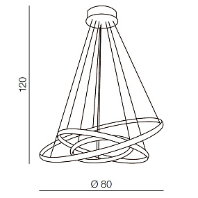 Подвесная светодиодная люстра Azzardo Brighton 3 AZ1609