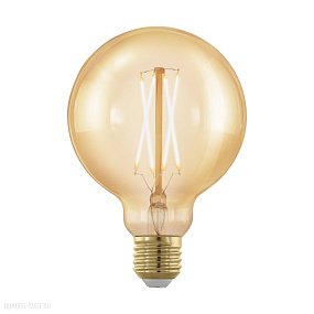 Лампа светодиодная филаментная диммируемая G95, 4W (E27), 1700K, 320lm, золотая EGLO LM_LED_E27 1169