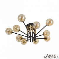 Потолочная люстра Arte Milano 273708/10 BK/GD