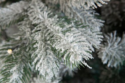 Ель CRYSTAL TREES Мольвено в снегу с вплетенной гирляндой 230 см KP7230SL
