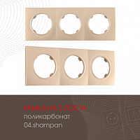 Рамка из поликарбоната на 3 поста 502.04-3.shampan Arte Milano