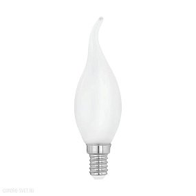 Лампа светодиодная CF35 1x4W(E14), 470lm, 4000K, опал EGLO LM_LED_E14 12565