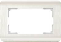 Рамка для двойной розетки (перламутровый) Werkel WL12-Frame-01-DBL