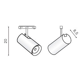 Трековый LED светильник для магнитного трека Azzardo Makita Track Magnetic AZ4840