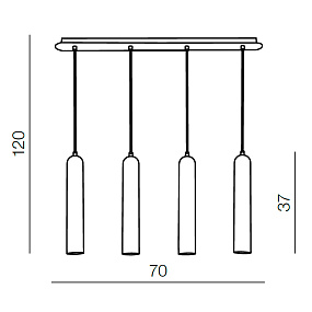 Подвесной светильник Azzardo Tubo 4 AZ1239