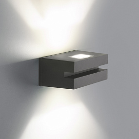 Уличный настенный светодиодный светильник Elektrostandard NEREY 1611 TECHNO LED алмазный серый