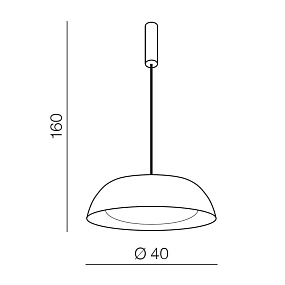 Подвесной светодиодный светильник Azzardo Lenox Pendant 40 AZ3147
