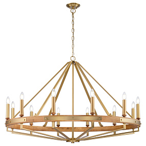 Большая люстра из дерева Wertmark BRENDA WE586.12.503