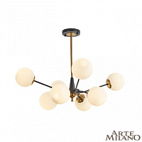 Потолочная люстра Arte Milano 279808/8 BK/GD