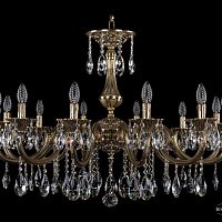 Литая подвесная люстра с хрусталем Bohemia IVELE Crystal 1702/12/335/A/GB