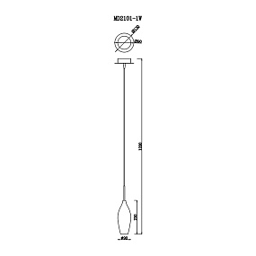 Подвесной светильник Zumaline CHAMPAGNE MD2101-1W
