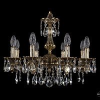 Литая подвесная люстра с хрусталем Bohemia IVELE Crystal 1710/8/160/A/GB