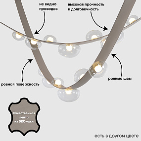Подвесной светодиодный светильник Crystal Lux BOSQUE SP7 L3000 GREY/TRANSPARENT