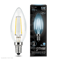 Лампа Gauss LED Filament Candle E14 5W 4100К 103801205