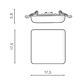 Встраиваемый светодиодный светильник Azzardo Lamir S 17 AZ4388