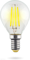 Лампа светодиодная филаментная Шар Voltega E14 2800К 6W VG10-G1E14warm6W-F