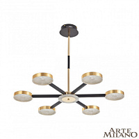Потолочная светодиодная люстра Arte Milano 272079/6 BK/GD