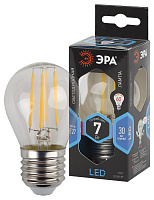 Лампа светодиодная филаментная E27 7W ЭРА F-LED P45-7W-840-E27