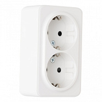 Розетка двойная с заземлением, 16A 250V 310.40-2.white Arte Milano