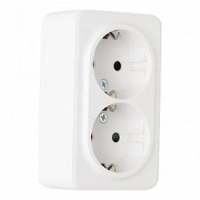 Розетка двойная с заземлением, 16A 250V 310.40-2.white Arte Milano