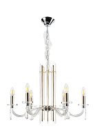 Подвесная люстра Crystal Lux AURELIO SP6 GOLD+CHROME/TRANSPARENT