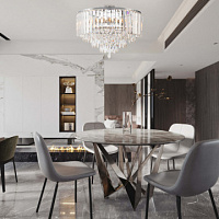 Потолочная хрустальная люстра Arte Milano 375509/8/40/470 CR