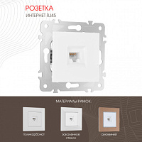 Розетка интернет RJ45 203.45-1.white Arte Milano