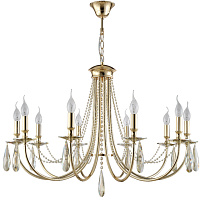 Подвесная люстра Crystal Lux VICTORIA SP10 GOLD/AMBER
