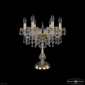 Настольная лампа с хрусталем Bohemia IVELE Crystal 1403L/6/141-47 G