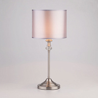 Настольная лампа с абажуром Eurosvet Ofelia 01049/1 сатин-никель