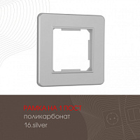 Рамка из поликарбоната на 1 пост 502.16-1.silver Arte Milano