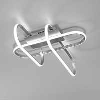 Потолочный светодиодный светильник с пультом управления Eurosvet Grafette 90139/3 матовое серебро