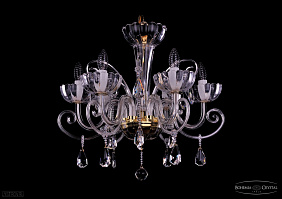 Хрустальная подвесная люстра Bohemia IVELE Crystal 1333/6/240/G