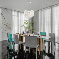 Подвесная хрустальная люстра Arte Milano 375509/6/300/390 CR