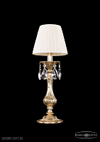 Литая настольная лампа с хрусталем и абажуром Bohemia IVELE Crystal 7003/1-33/G/SH33-160