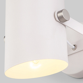Настенный светильник с поворотным плафоном Eurosvet Italio 20093/1 белый/сатин никель