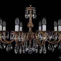 Литая подвесная люстра с хрусталем Bohemia IVELE Crystal 1702/8/265/A/FP