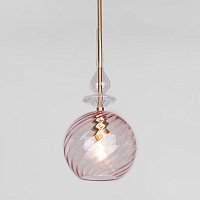 Подвесной светильник со стеклянным плафоном Eurosvet Dream 50192/1 розовый