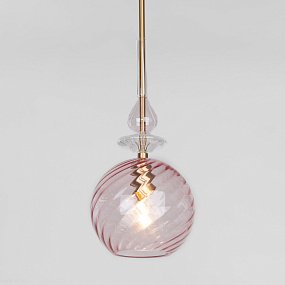 Подвесной светильник со стеклянным плафоном Eurosvet Dream 50192/1 розовый