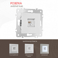 Розетка интернет RJ45 203.45-1.silver Arte Milano