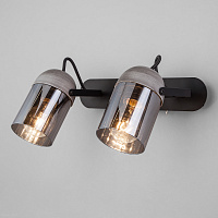 Настенный светильник с поворотными плафонами Eurosvet Mars 20122/2 черный/тертый серый