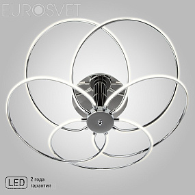 Потолочная светодиодная люстра Eurosvet Infinity 90039/5 хром